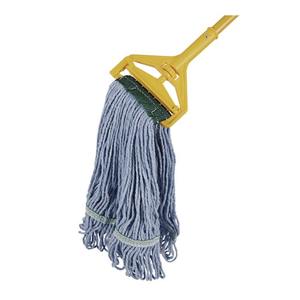 Kit de Limpieza Boardwalk Azul Medio de 60 Pulgadas con Cabezal de Algodón/Rayón/Sintético y Mango de Madera Natural/Amarilla/Metal (1 Kit) - Product Image 2