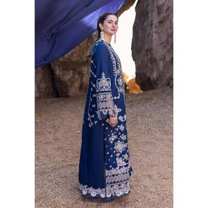 ชุดสูทผ้าลอนหรูหราสำหรับผู้หญิง Qalamkar รุ่น Sahil Kinare '24-FP-06 MIRAY-TC-1113 - Product Image 3