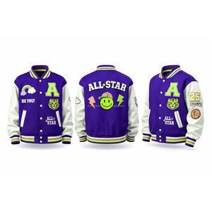 Chaqueta Bomber Varsity Personalizada con Bordado, Camuflaje y Parches, para Hombre y Mujer, Resistente al Viento e Impermeable, para Invierno, OEM ODM - Product Image 2