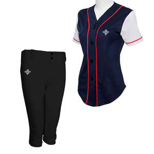 ออกแบบชุดซอฟต์บอลของคุณเอง ระบายอากาศได้ดี ผลิตจากโพลีเอสเตอร์ 100% สีและขนาดตามสั่ง ชุดทีม - Product Image 1