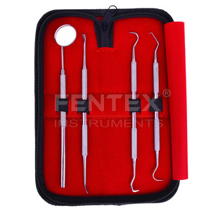 Juego de Instrumentos Dentales de Acero Inoxidable de Alta Calidad con Caja, Instrumentos Quirúrgicos Manuales Reutilizables - Product Image 1