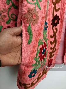 Abrigo Suzani largo de invierno para mujer, superventas, bordado a mano, diseño acolchado Floral, longitud corta, ropa de playa, vestido, Chaqueta de algodón - Product Image 3