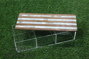 Tùy chỉnh kích thước handmade mẹ ngọc trai <span class=keywords><strong>Inlay</strong></span> gỗ Acrylic thực phẩm khô hộp hình chữ nhật phục vụ khay trái cây mô hình bằng đá cẩm thạch xương - Product Image 4