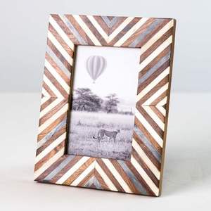 Marco de fotos artesanal con incrustaciones de hueso, marco de resina colorido y natural, marco de fotos hecho a mano con incrustaciones de hueso económico - Product Image 5