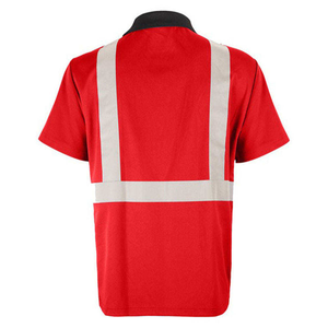 Polo de vêtements de travail avec bande réfléchissante Polo de vêtements de travail de style golf pour uniforme de personnel d'entreprise - Product Image 6
