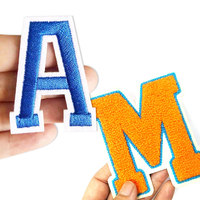 Alphabet brodé personnalisé en chenille, vente en gros