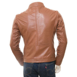 Chaqueta de Cuero para Hombre, Estilo Urbano, Impermeable, Transpirable, Ecológica, con Logotipo Frontal, Informal, para Uso Diario, Ajuste Cómodo - Product Image 2