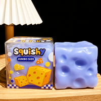 Jouet anti-stress souple en forme de fromage, jouet de décompression de bureau en TPR souple, cadeau pour adolescents et adultes