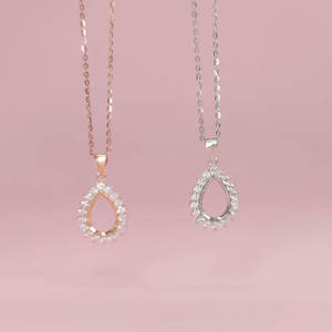 Magnifique collier pendentif en argent sterling avec opale éthiopienne, pour fiançailles, mariage, fête, rhodié, fait à la main, forme poire, serti clos, 9 à 12 mm - Product Image 5