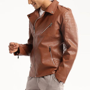 Chaqueta de Motociclista de Cuero Genuino para Hombre, Cuello Alto, Diseño Impermeable y Transpirable, Estilo Urbano, Colores Personalizados - Product Image 3