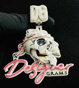 Iced Out Fully Customized Moissanite 925 <b>Sterling</b> <b>Silver</b> Hip Hop <b>Pendant</b> for Men's and Women's Fashion Jewelry - Product Image 1