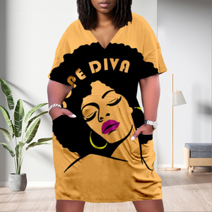 D1202ME16 2023 nouveau Design impression numérique <span class=keywords><strong>Avatar</strong></span> banlieue Midi col en V robe à manches courtes Sehe mode - Product Image 4