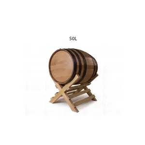 最畅销的木制黑色轮辋环漆面50升龙舌兰酒桶价格优惠