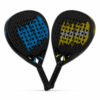 Venta al por Mayor de Raquetas de Pádel Personalizadas OEM de Fábrica, Fibra de Carbono 3K 12K 18K, Núcleo de EVA, Diseño de Logotipo Profesional Ligero