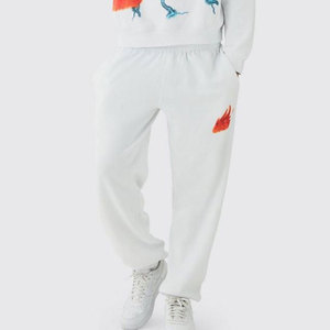 Ensemble de Survêtement 2 pièces de Street personnalisé survêtement imprimé bouffant pour femmes surdimensionné survêtements en molleton de coton vente en gros - Product Image 4