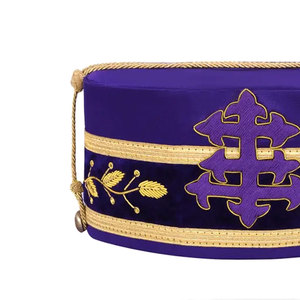 Top Selling New Style Custom Hand Embroidered Bullion <b>Wire</b> Masonic Regalia Hat For Online Sale - Product Image 2