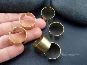 Raw Brass <b>Ring</b>, Brass Band <b>Ring</b>, Adjustable <b>Ring</b>, <b>Ring</b> <b>Blank</b>, <b>Ring</b> Base, Raw Brass Hoop, Loop Connector, Raw Brass Findings, - Product Image 2