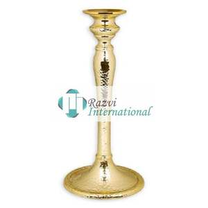 Nickel Plated <b>Candle</b> <b>Stick</b> <b>Holder</b> With Hammered Design 12 Inch Metal Mirror Polished <b>Candle</b> <b>Holder</b> Classic Stylish CandleHolder - Product Image 5