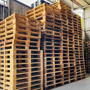 พาเลทไม้สองหน้า80x120ซม. epal ยูโรพร้อมทางเข้า4ทางวัสดุไม้ที่ทนทานสำหรับการขนส่งการจัดเก็บ - Product Image 1