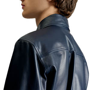 Camisas de Cuero 100% de calidad superior para hombre, novedad de invierno, último diseño, color y tamaño personalizados, camisas de cuero para hombre - Product Image 3