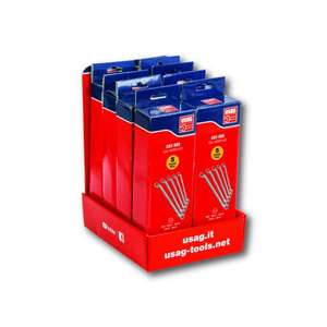 Présentoir de comptoir en carton USAG avec 8 jeux de clés polygonales doubles courbées 283 SE5 - Product Image 1