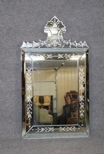 Venetian Style Etched Multi <b>Panel</b> Wall Hanging <b>Mirror</b> - Product Image 2