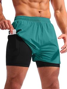Pantalones Cortos Deportivos 2 en 1 para Hombre con Bolsillo para Teléfono, Secado Rápido, para Gimnasio, Entrenamiento, Fitness - Product Image 4