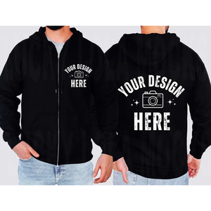 Venta al por mayor Full Zip Hoodies Regular Fit Hooded Jacket Oversized-Fit Sudadera con capucha - Product Image 4