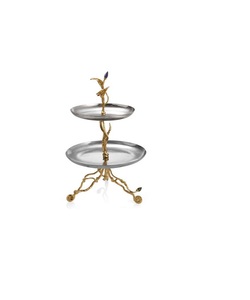 Strong pedestal r metal <b>cake</b> <b>stand</b> for bakeries restaurants catering services or home kitchen dessert display purposes - Product Image 5