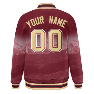 Chaqueta acolchada ligera personalizada para hombres y mujeres estilo juvenil Varsity béisbol cremallera transpirable cortavientos estilo informal - Product Image 2