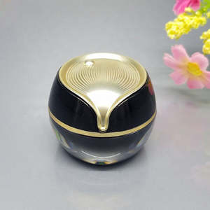 Pots en plastique acrylique ronds de luxe vides de 10G, 15G, 30G, 50G, 100ml avec couvercles Unalilia HZ-02, 3 couleurs, emballage pour crème cosmétique - Product Image 5