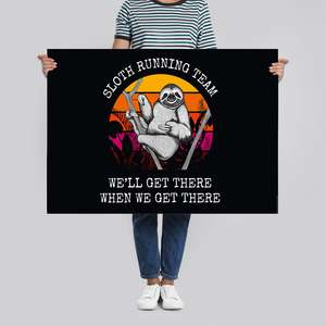 Madeleine Sloth Running Team Canvas <b>Poster</b> for Wall Decor - Product Image 5