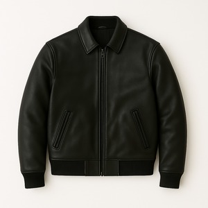 Nueva moda estilo Casual hecho en Pakistán marrón claro lavado algodón forro cuero calidad Biker Street Casual chaqueta para hombres - Product Image 3