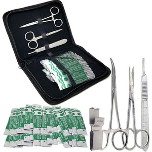 105x Surgical Blade Cutting <b>Tool</b> Kit with Zipper Case Craft Hobby <b>Dermaplaning</b> Laboratory Use - Product Image 1
