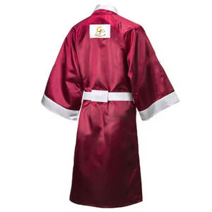 Arts martiaux porter Robe de boxe à vendre professionnel en gros sur mesure couleur Satin robe de boxe avec pleine longueur - Product Image 2