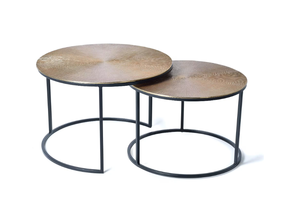 Juego de 2 mesas de centro de metal y madera, muebles para el hogar hechos a mano, mesa de centro de metal, Fabricante Mayorista, exportador - Product Image 6