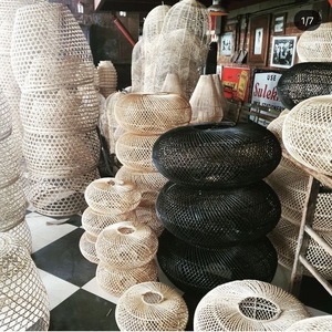 Fatto a mano bohémien Rattan lampada accogliente <span class=keywords><strong>paralume</strong></span> di bambù asiatico per la decorazione dello spazio interno per banconi da caffè interni interni - Product Image 4
