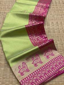 Nouvelle Collection Evergreen Design Pour Femmes Banarasi Saree En Soie Avec Chemisier Avec Travail Imprimé Exportateur Et Fournisseur Indien - Product Image 3