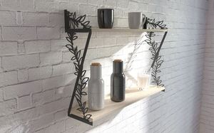 Luxurious floating wooden <b>shelf</b> wall mounted storage <b>shelves</b> for home hotels living room kitchen bathroom home decor accessories - Product Image 4