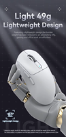 X3 Mouse nirkabel tiga Mode, desain Gaming PAW3395 ringan untuk Desktop/komputer 2.4GHz koneksi USB