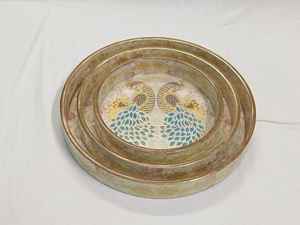 Diseño de bandeja de servicio de esmalte para la decoración del hogar Bandeja de esmalte para uso diario Bandeja de madera con decoración del hogar - Product Image 4