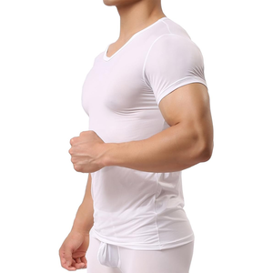 Camiseta para hombre, camiseta de compresión para hombre, antiolor, absorbe la humedad, camiseta de entrenamiento - Product Image 3