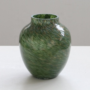 <span class=keywords><strong>Vasi</strong></span> in Vetro Soffiato a Bocca Bixuan Verde Foresta con Motivo a Spirale di Piume in Bronzo, Portafiori Moderno <span class=keywords><strong>per</strong></span> Decorazione da Tavolo e Matrimoni - Product Image 4