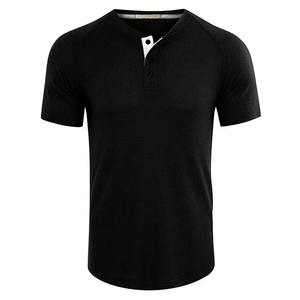 Camiseta de manga corta Polo de verano para hombre, camiseta de talla grande de Europa y Estados Unidos para hombre, camiseta de Waffle de verano, camiseta Henry - Product Image 1
