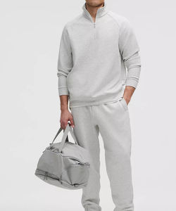 Sudadera de Lujo Nueva y Transpirable para Hombre, con Cierre de Cremallera de un Cuarto, Cuello Redondo Único, Corte Holgado, Elegante, Suave, Cálida y Ligera - Product Image 3