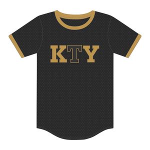 APA Black Pullover Baseball Jersey 100% Poliéster Malla Alpha Fraternity Shirt con logotipos de apliques bordados personalizados - Product Image 2