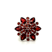 Offre Spéciale bague de luxe nouveau 925 argent 2*4mm naturel Mosant grenat Direct fabricant indien spécialement pour les filles femmes mariages