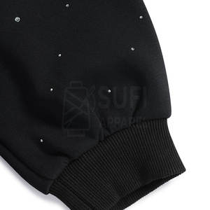 Sudadera con Capucha de Invierno de Algodón 100% con Pedrería para Adolescentes, Diseño Llamativo con Brillantes Duraderos para Uso Diario - Product Image 3