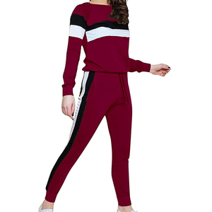 Chándal de mujer de alta calidad personalizado ajustado mezcla de algodón OEM venta al por mayor gimnasio ropa deportiva Jogger conjunto para correr Fitness - Product Image 4