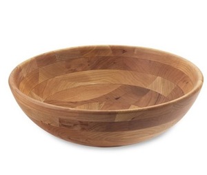 Cuenco de madera de Acacia para ensalada y sopa, juego de mezcla con acabado Natural, acentos para el hogar - Product Image 5
